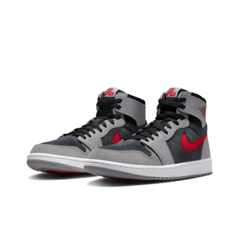 Air Jordan 1 High Zoom Air Cmft 2 'Black Fire Red Cement'-2