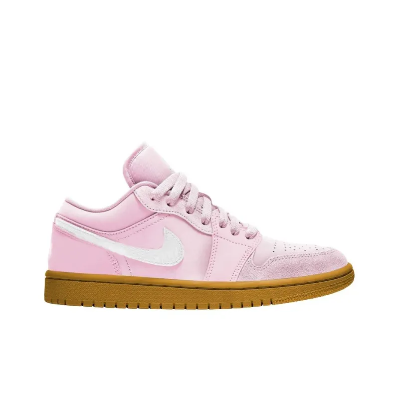 Jordan Air Jordan 1 Low Anti-Slip Wear-Resistant Breathable Lightweight Low-Top Vintage Basketball Shoes Women's Pink-1