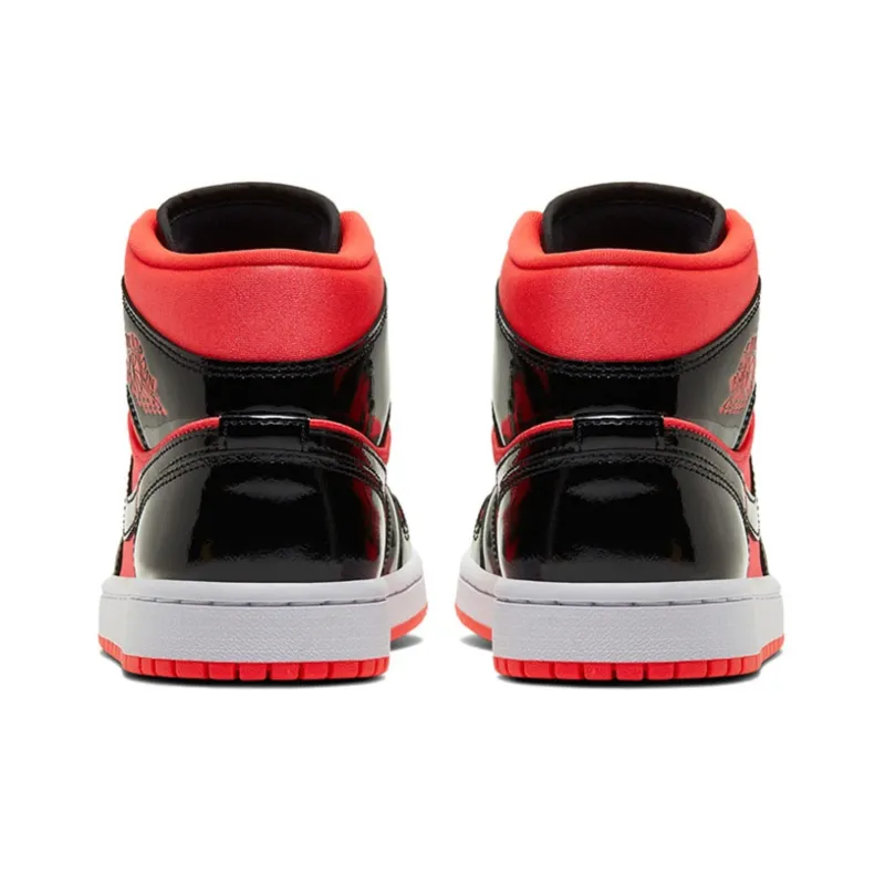 Jordan 1 Mid Hot Punch Black Women's-3