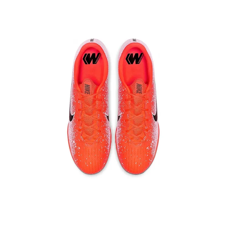 Nike Mercurial Vapor 12 Soccer Shoes Men Low-Top White/Orange-2