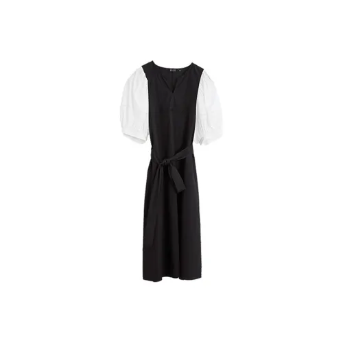 ELLE Short-Sleeved Dresses Women's Black