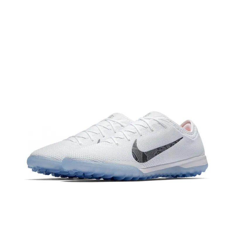 Nike Mercurial Vapor 12 TF Rubber Broken Studs Cushioning Anti-Slip And Wear-Resistant Grass Soccer Shoes Men's White-2