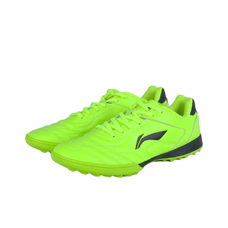 LINING Soccer Shoes Men Low Top Neon Bright Green/New Basic Black-2