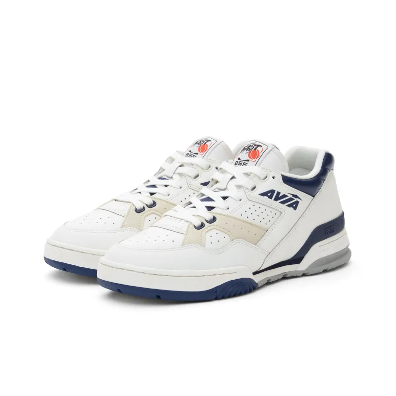 AVIA 855 Series Low Top Vintage Basketball Shoes Men's White Blue-2