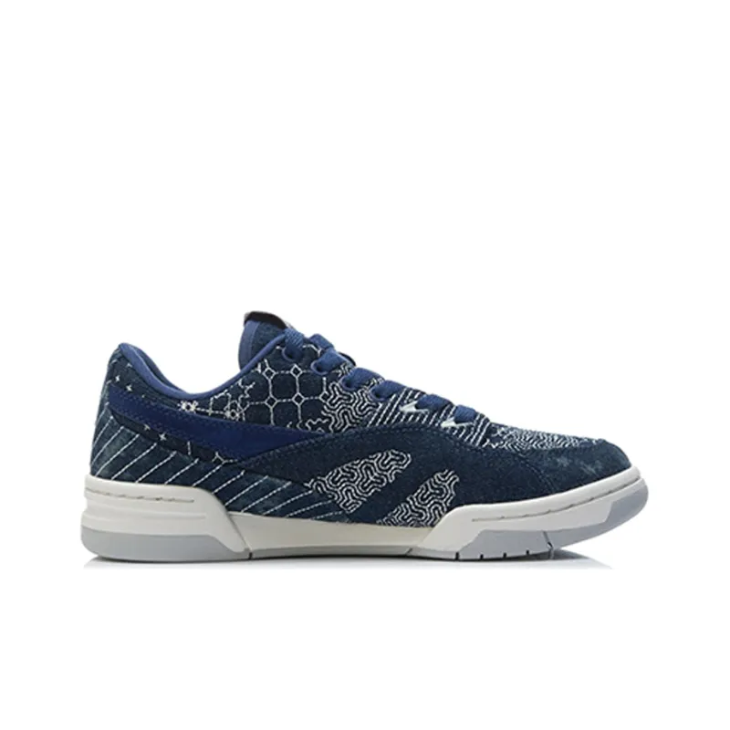 LiNing 937 Vintage Basketball Shoes Women's Low Top Sea Salt Blue-1