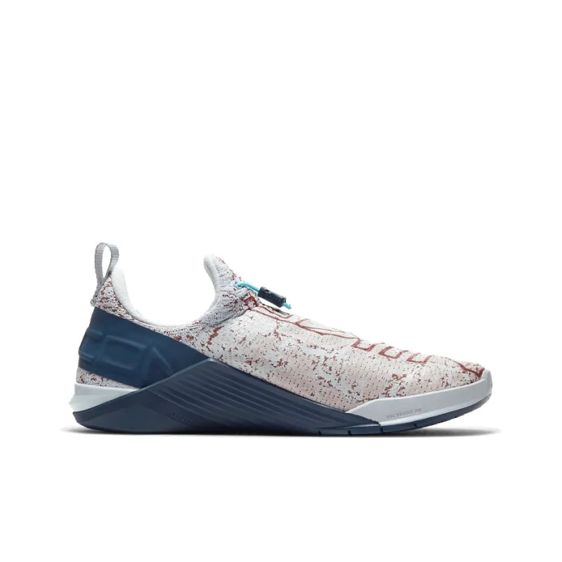 Nike React Metcon Cushioned Slip-Resistant Low-Top Training Shoes Unisex Beige White Blue-1
