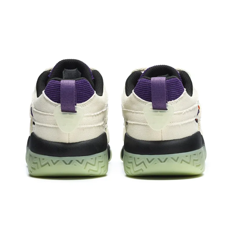 FILA FUSION BARRICADE Low Top Vintage Basketball Shoes Men's White Purple-3