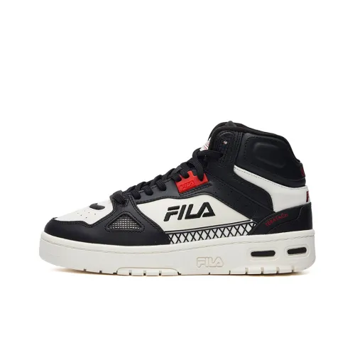 FILA Teratach Vintage Basketball Shoes Women's High-Top Black/Milk White