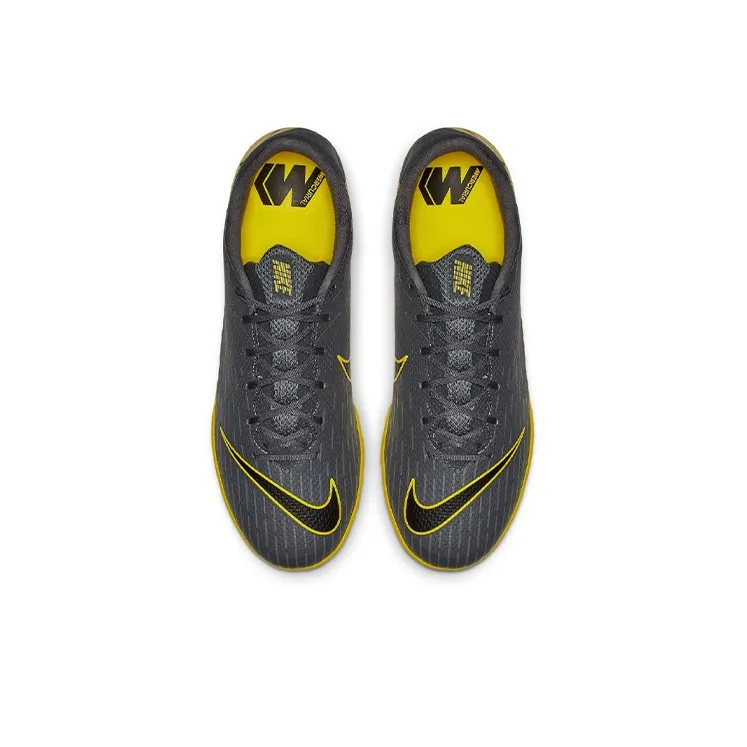 Nike Mercurial Vapor 12 Soccer Shoes Men Low-Top Gray/Yellow-2