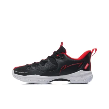 LiNing Battle Halberd Ⅲ LITE Cushioned Slip Resistant Low Top Badminton Shoes Unisex Black White