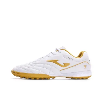 Joma Liga T1 Tf Rubber Broken Studs Non slip Lightweight Soccer Shoes Men's White Gold