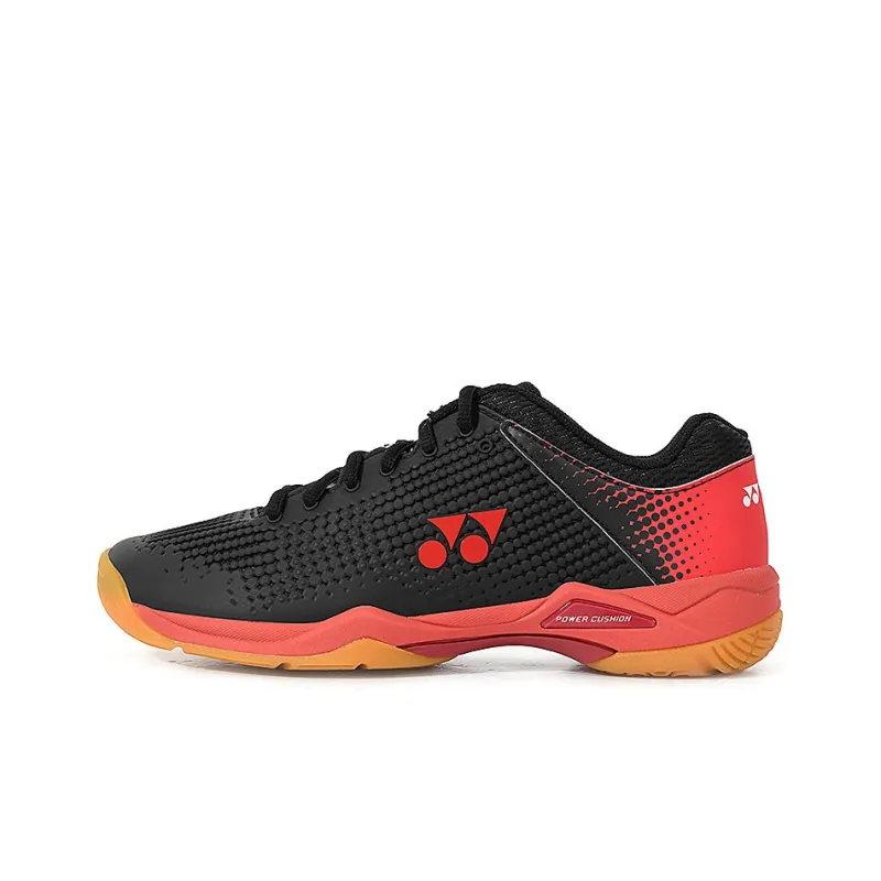 YONEX Power Cushion Low Top Badminton Shoes Unisex Black Red-0