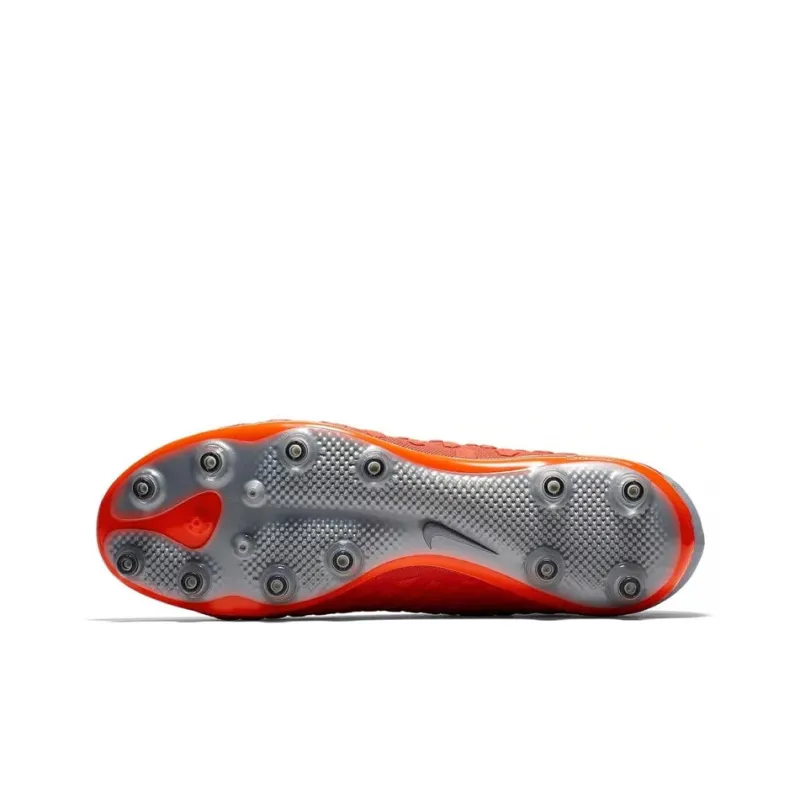 Nike AG Rubber Short Studs Cushioning Anti Slip And Wear Resistant Soccer Shoes Men's Orange Gray-4