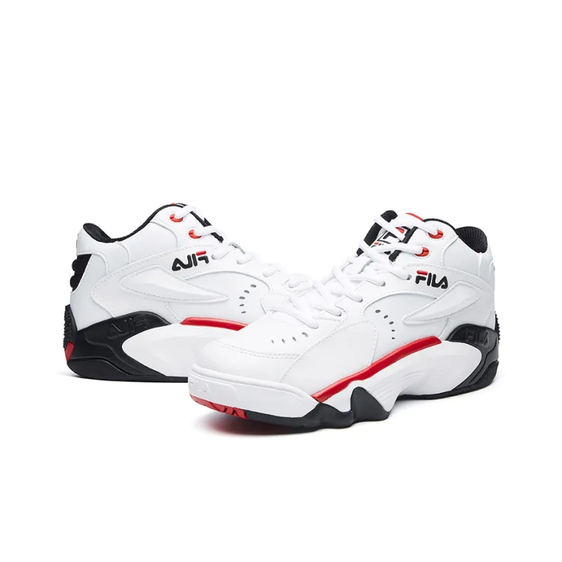 FILA Janball Mid Retro White/Black/Red Women's-3