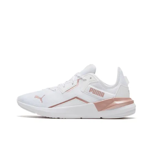 PUMA Soccer Shoes Women's Low-Top White Rose Gold