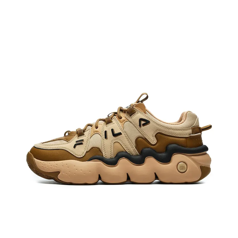 FILA Panini Low-Top Vintage Basketball Shoes Men's Copper Brown-0