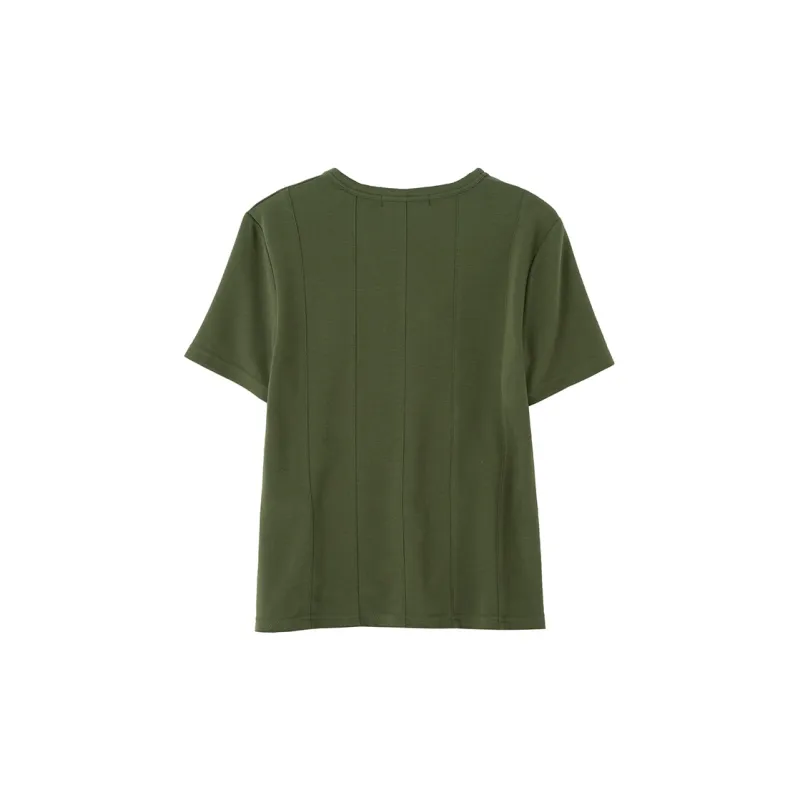 SOON FLOWER T Shirt Women's Army Green-1