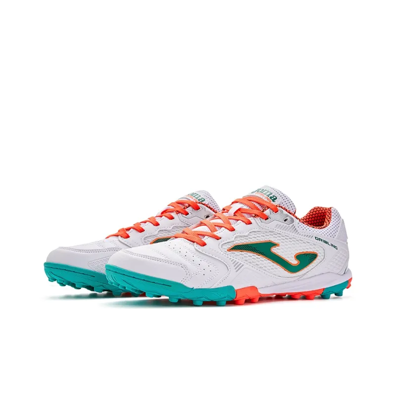 Joma TF Rubber Broken Studs Abrasion Resistant Soccer Shoes Men's White Green-2