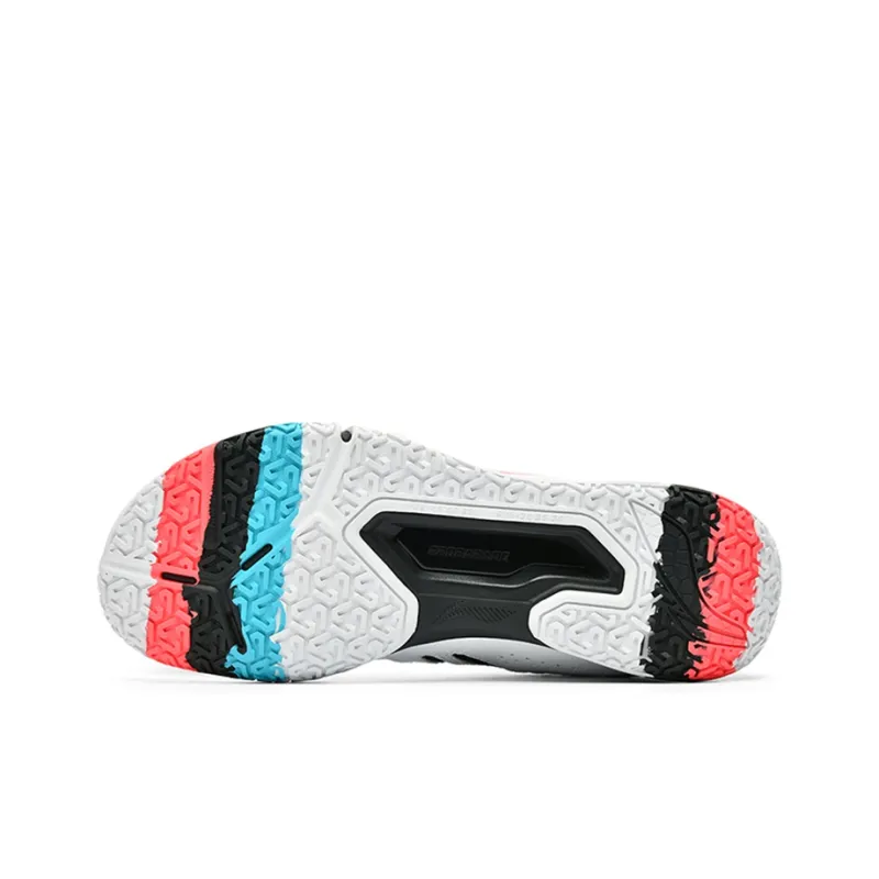 LiNing Shock Absorbers With Slip Resistant And Abrasion Resistant Properties Low Top Badminton Shoes Unisex White-4
