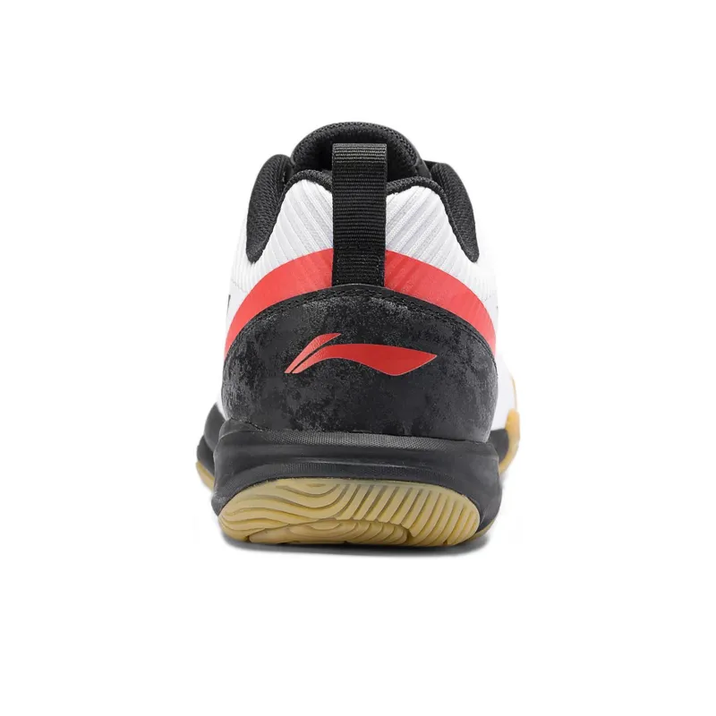 LiNing CS16 Anti Slip Wear Resistant Low Top Badminton Shoes Unisex White Black Red-4