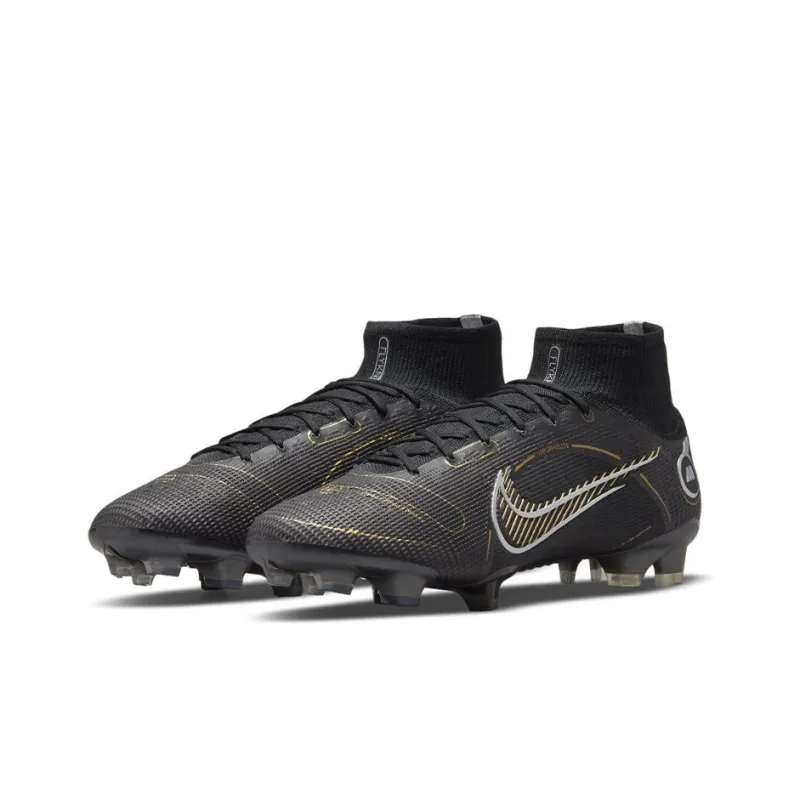 Nike Mercurial Superfly 8 Fg Black Metallic Silver Gold-2