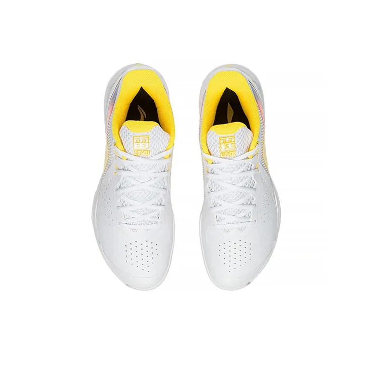 LiNing Thunder Series Anti-Slip Wear-Resistant Low-Top Badminton Shoes Unisex Standard White-3