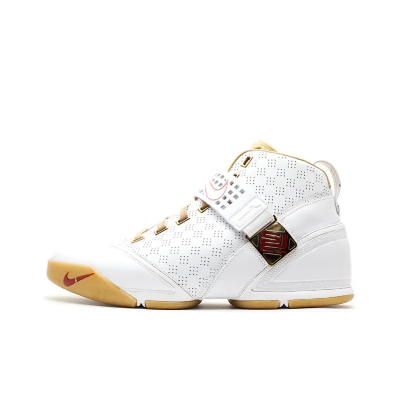 Nike LeBron 5 White Crimson Metallic Gold-0