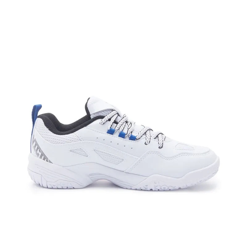 VICTOR Cushioned Slip Resistant Abrasion Resistant Low Top Badminton Shoes Unisex White-1