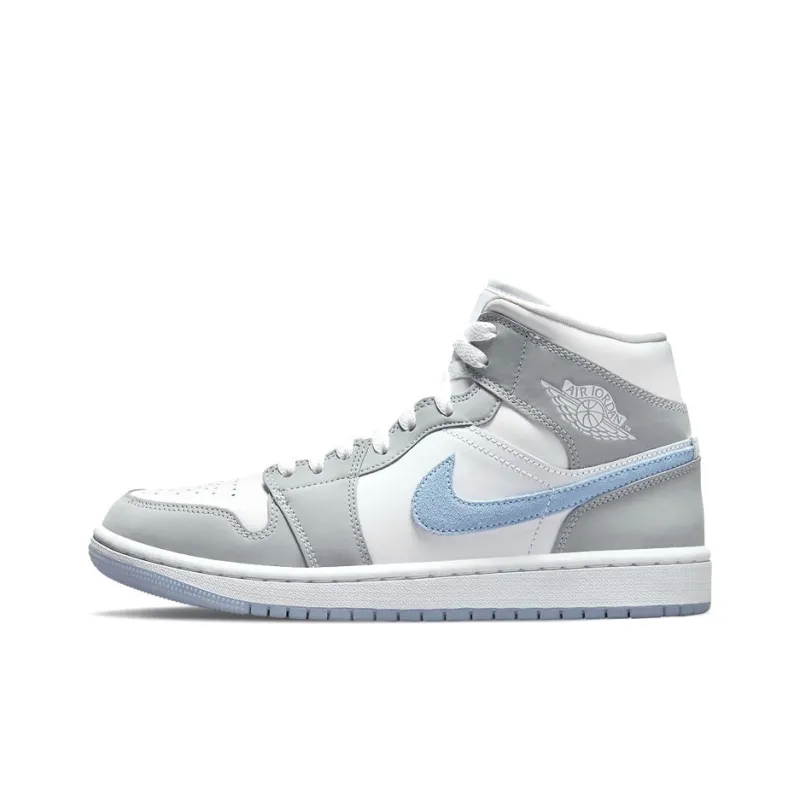 Jordan 1 Mid Wolf Grey Aluminum Women's-0
