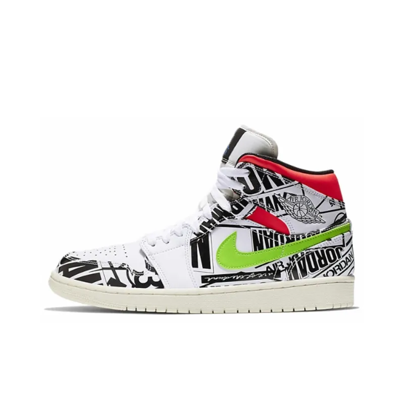 Jordan 1 Mid All Over Logos-0