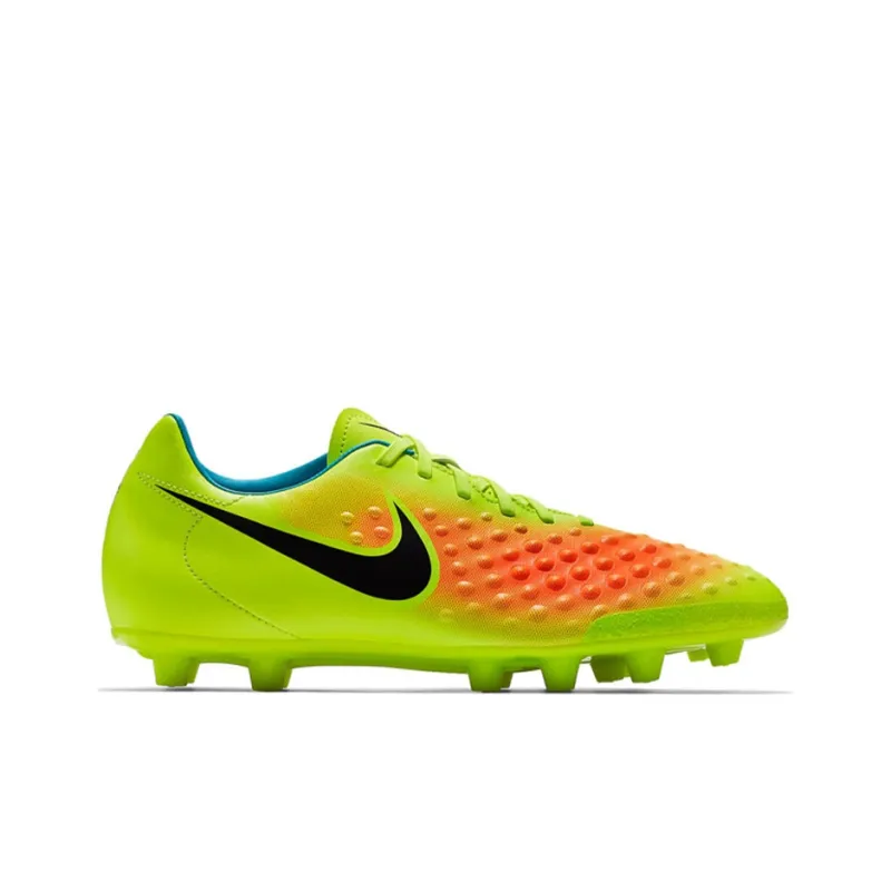 Nike MAGISTA ONDA 2 HG Rubber Short Studs Cushioning Anti-Slip And Wear-Resistant Soccer Shoes Men's Green Orange-1