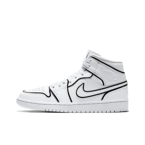 Jordan 1 Mid Iridescent Reflective White Women's