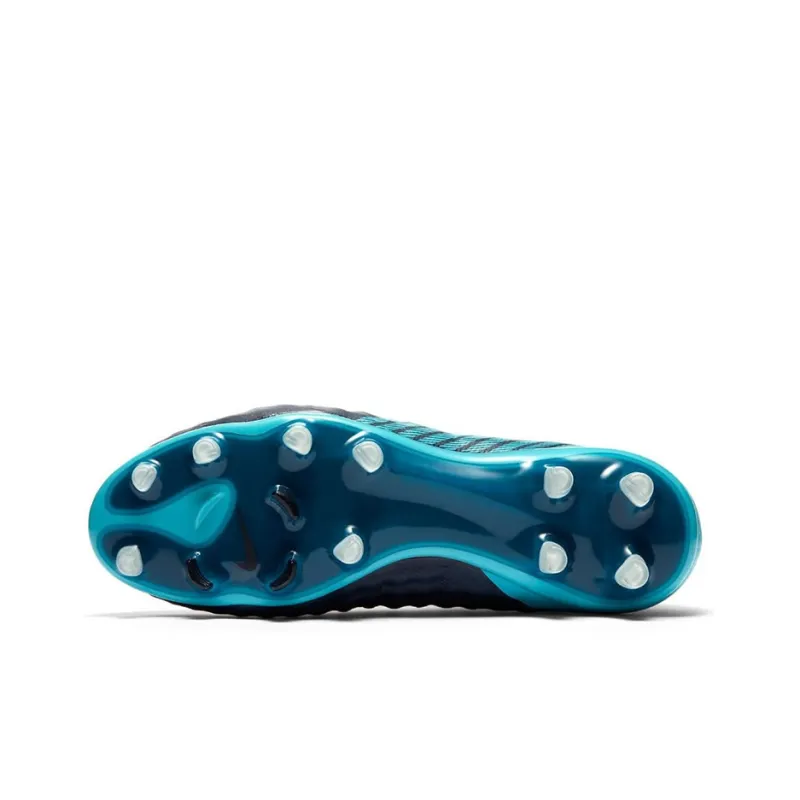 Nike Magista Obra 2 FG Rubber Long Studs Cushioning Anti Slip And Wear Resistant Soccer Shoes Men's Blue-5