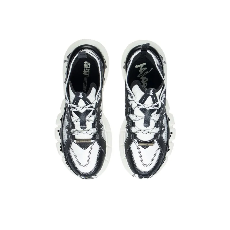 LINING Enlightenment 2.3 Lite Vintage Basketball Shoes Women's Low Top Ecru/Black-3