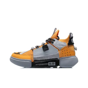 LiNing Essence 2 Cushioned Slip Resistant Abrasion Resistant Mid Top Vintage Basketball Shoes Women's Yellow Black