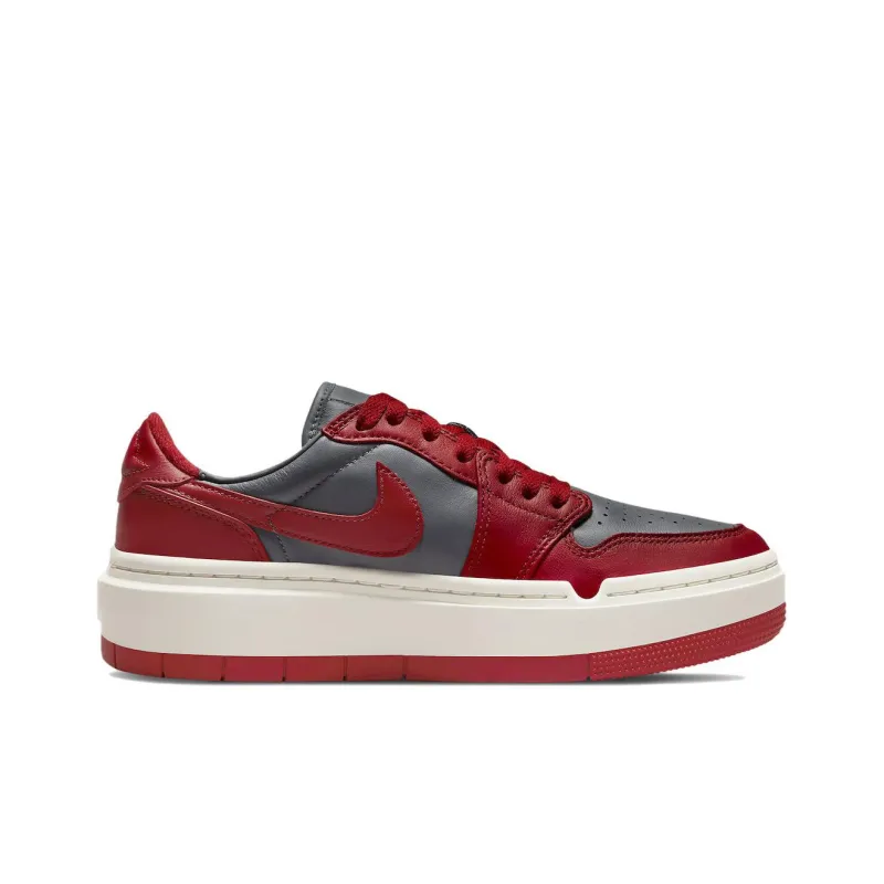 Jordan 1 Elevate Low Dark Grey Varsity Red Women's-1