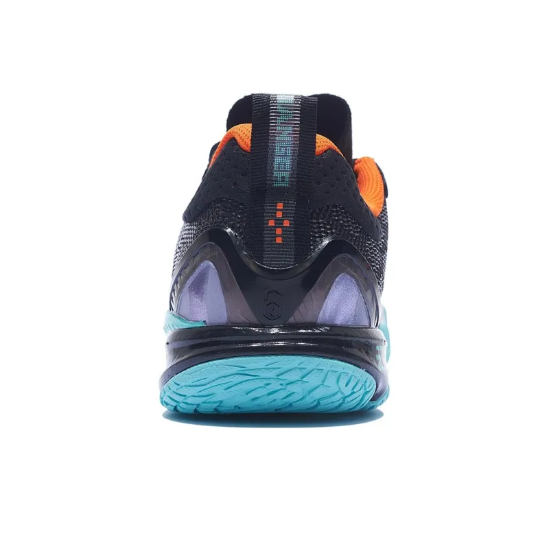 LiNing Chameleon VI Anti Slip And Wear Resistant Breathable Low Top Badminton Shoes Unisex Black Blue Orange-4