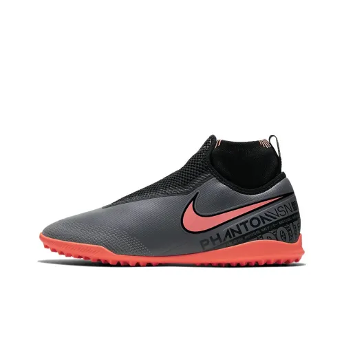 Nike Phantom Vision Soccer Shoes Men Mid-Top Dark Gray/Bright Orange