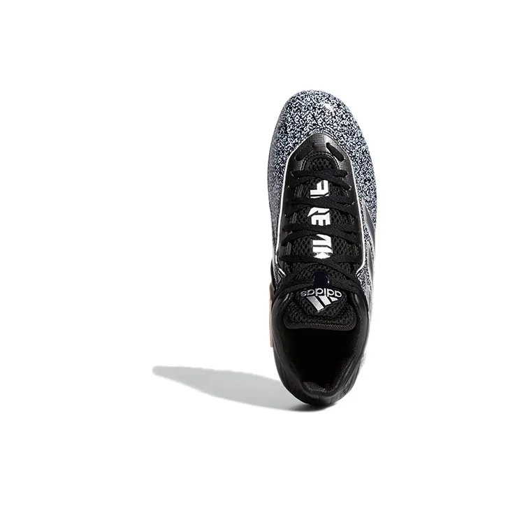 Adidas FREAK GHOST FG Rubber Long Studs Wear-Resistant Soccer Shoes Men's Black Silver-4