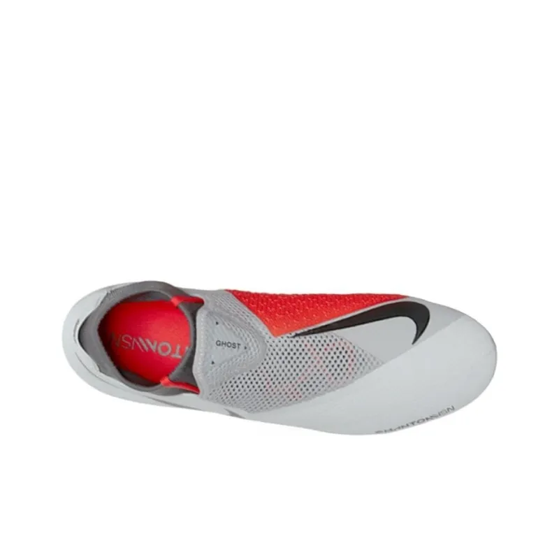 Nike Phantom Vision Soccer Shoes Unisex Mid-Top Gray/Red-2