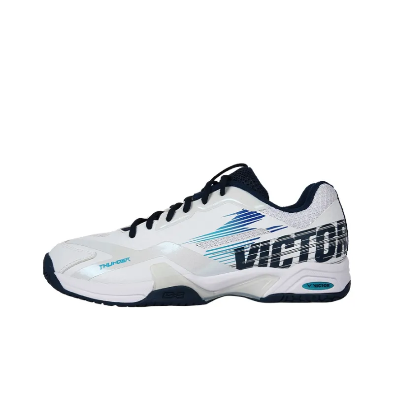 VICTOR Low Top Badminton Shoes Unisex White-0