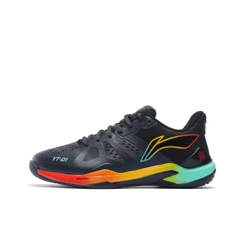 LiNing Cloud Thunder Cushioned Slip Resistant Abrasion Resistant Breathable Low Top Badminton Shoes Unisex Black