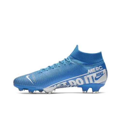 Nike Mercurial Superfly 7 Soccer Shoes Unisex Mid-Top Blue/White