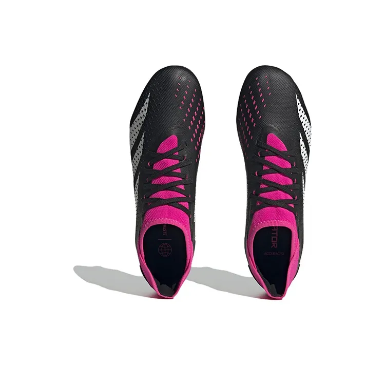 Adidas PREDATOR ACCURACY.3 Cushioning Anti-Slip And Wear-Resistant Soccer Shoes Men's Black Pink-4