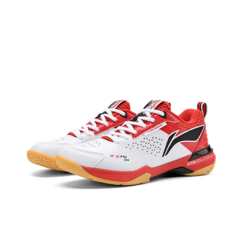 LiNing Blade Pro Anti Slip Wear Resistant Low Top Badminton Shoes Unisex White Red-1