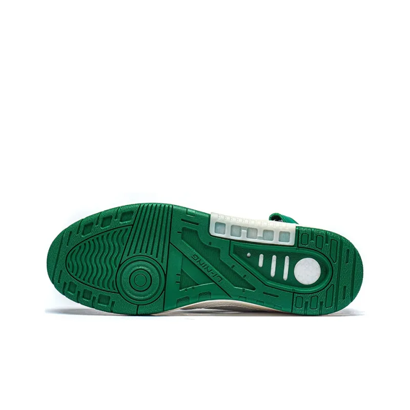LiNing RSR 101 High Top Vintage Basketball Shoes Men's White Green-4