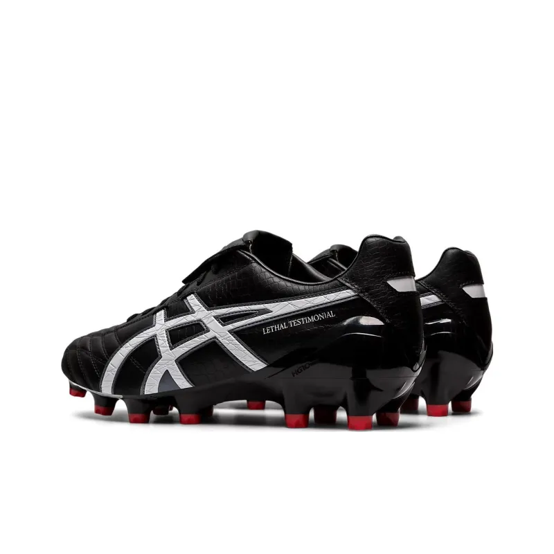 Asics Gel-Lethal Testimonial 4 IT Durable Breathable Soccer Shoes Black White-3