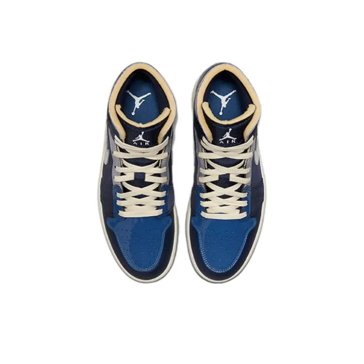 Jordan 1 Mid Se Craft Obsidian French Blue Ashen Slate White-3