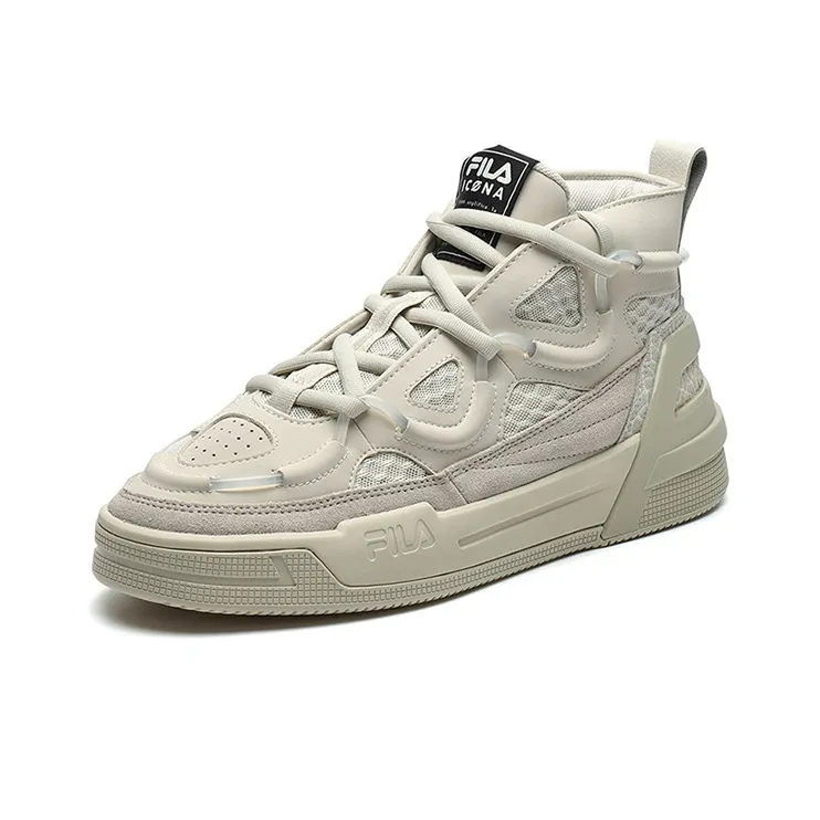 FILA High Top Retro Basketball Shoes Gray-2