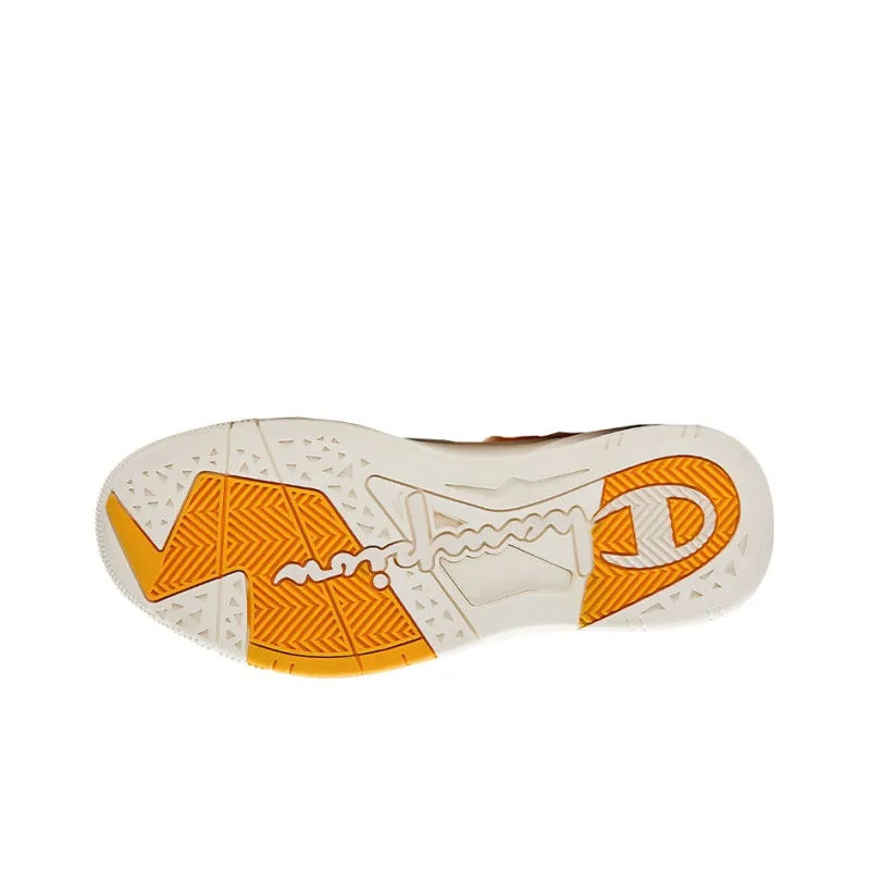 Champion Champ Hoop Mid Mid Top Vintage Basketball Shoes Men's White Yellow Blue-4